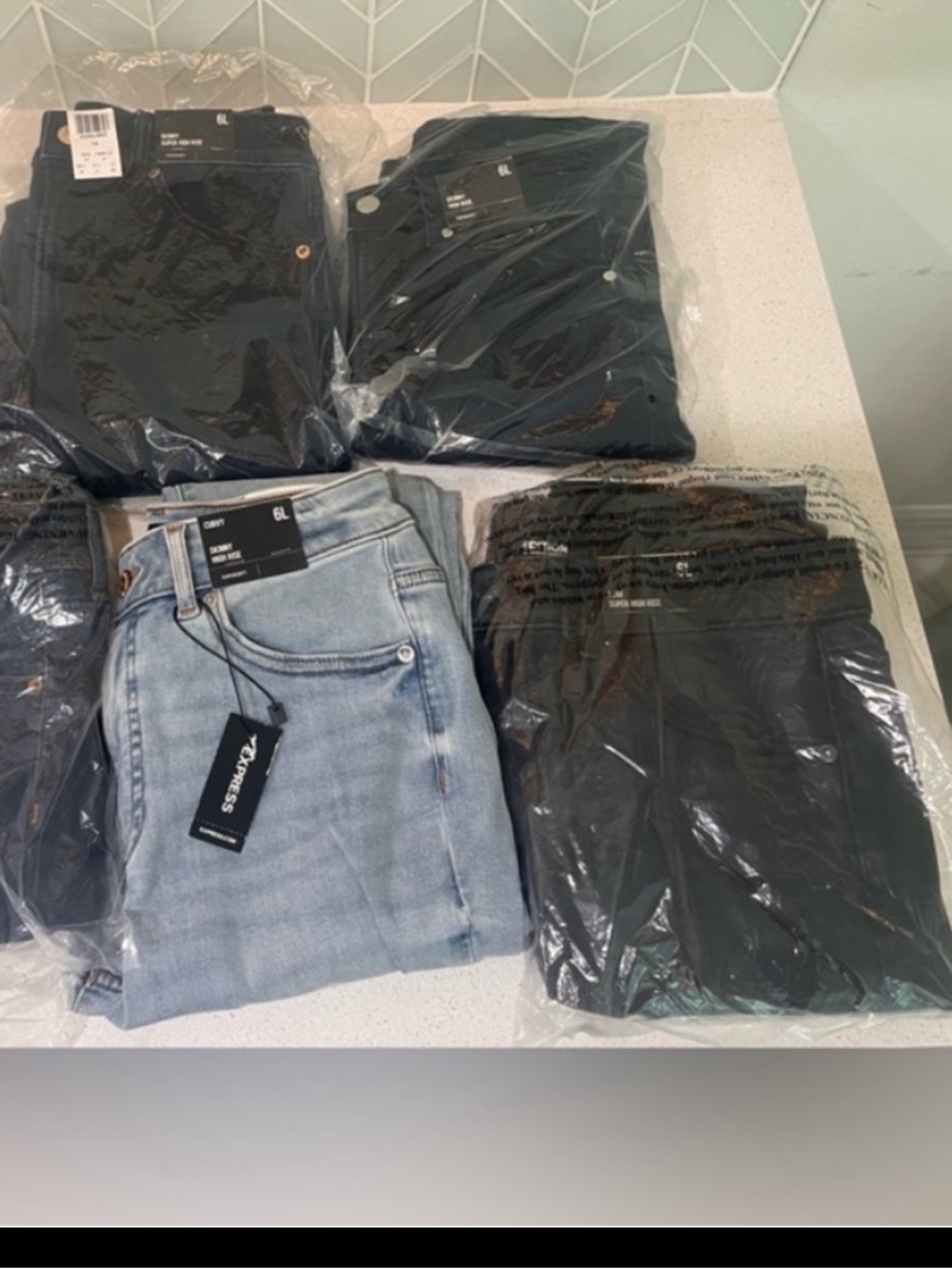NWT express jean bundle size 6 long